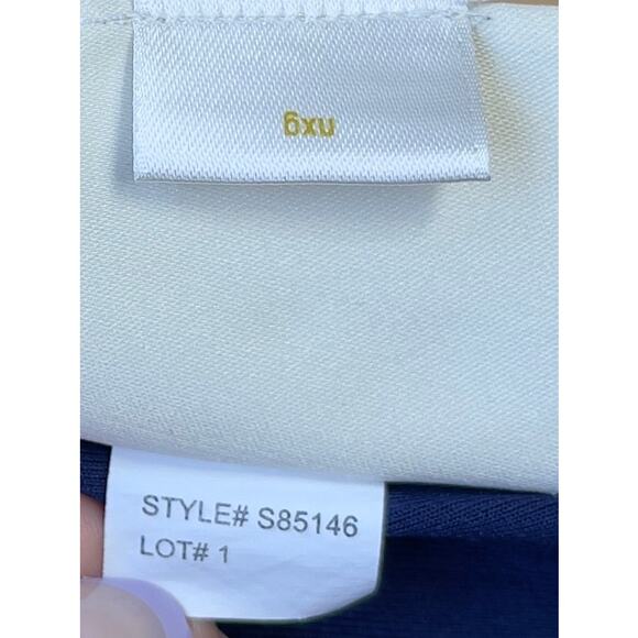 Kate Spade Marina Piccola Scallop Halter Plunge One Piece Navy Swimsuit - Small - Picture 9 of 11